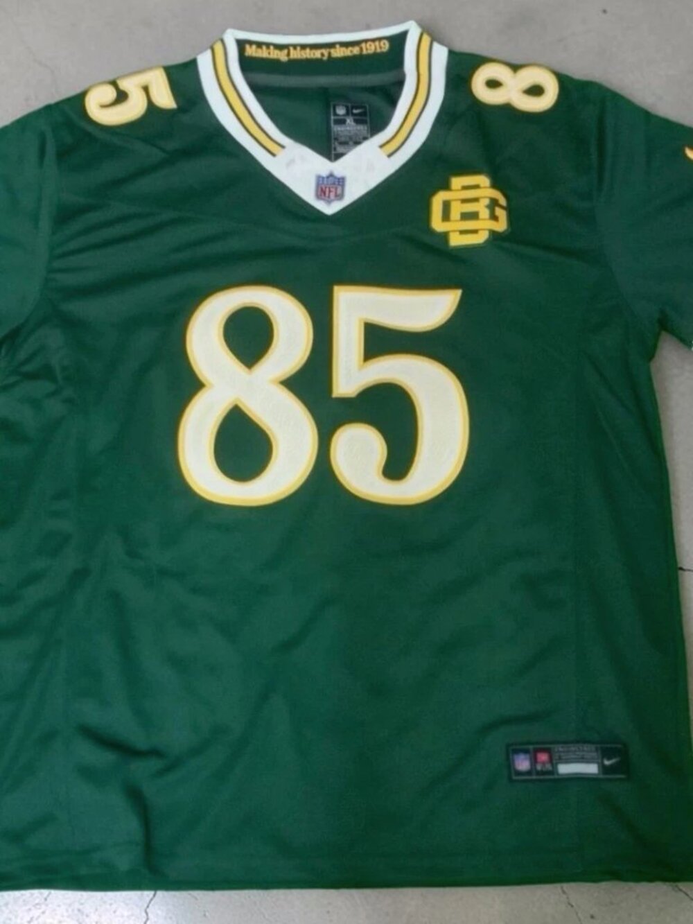 Tucker Kraft Green Stitched Jersey Vapor